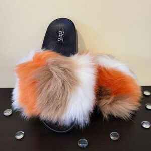 H2K Multicolor Fur Slides